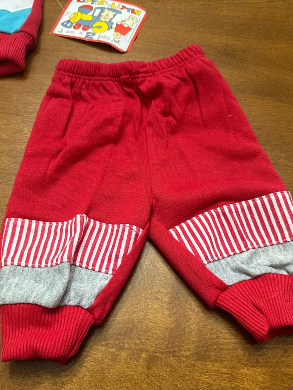Vintage Embroidered Sweatshirt/Pant Animal 2 Piece Outfit Set NWT 0-6 Months